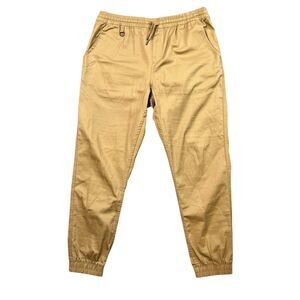 Publish Jogger Mens 42 Pecan Cotton Stretch Elastic Waist Tapered Ankle